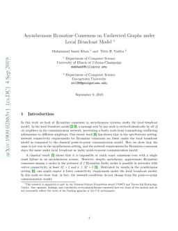 Asynchronous Byzantine Consensus on Undirected Graphs under Local
  Broadcast Model
