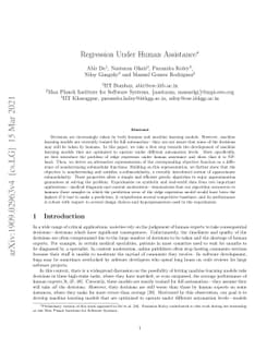 Regression Under Human Assistance