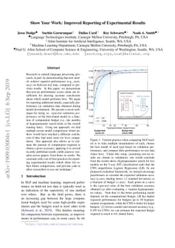 Show Your Work: Improved Reporting of Experimental Results