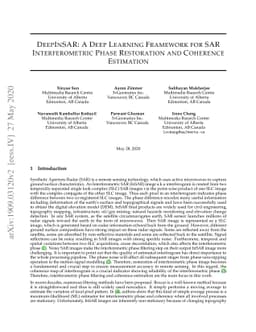 DeepInSAR: A Deep Learning Framework for SAR Interferometric Phase
  Restoration and Coherence Estimation