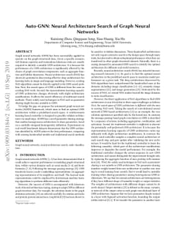 Auto-GNN: Neural Architecture Search of Graph Neural Networks