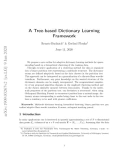 A Tree-based Dictionary Learning Framework