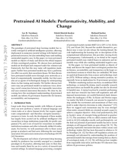 Pretrained AI Models: Performativity, Mobility, and Change