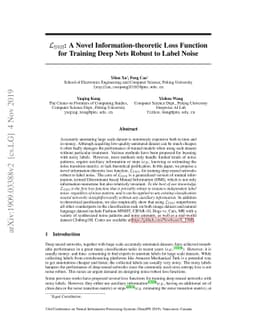 L_DMI: An Information-theoretic Noise-robust Loss Function
