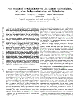 Pose Estimation for Ground Robots: On Manifold Representation,
  Integration, Re-Parameterization, and Optimization