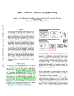MULE: Multimodal Universal Language Embedding