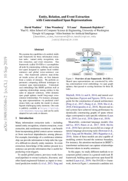 Entity, Relation, and Event Extraction with Contextualized Span
  Representations