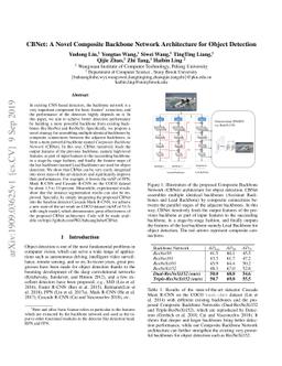 CBNet: A Novel Composite Backbone Network Architecture for Object
  Detection