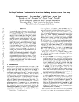 Solving Continual Combinatorial Selection via Deep Reinforcement
  Learning