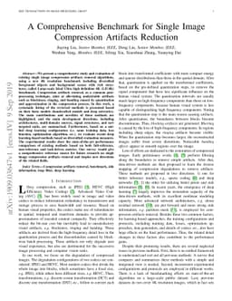 A Comprehensive Benchmark for Single Image Compression Artifacts
  Reduction