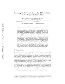 Learning Task-Specific Generalized Convolutions in the Permutohedral
  Lattice