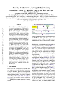 Reasoning Over Semantic-Level Graph for Fact Checking