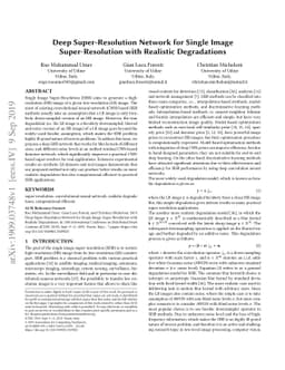Deep Super-Resolution Network for Single Image Super-Resolution with
  Realistic Degradations