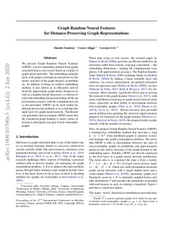 Graph Random Neural Features for Distance-Preserving Graph
  Representations