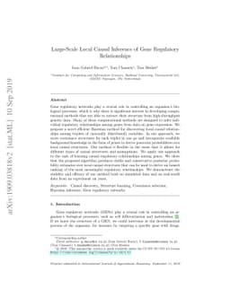 Large-Scale Local Causal Inference of Gene Regulatory Relationships