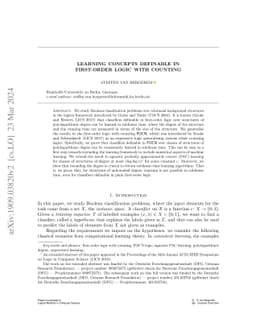 Learning Concepts Definable in First-Order Logic with Counting