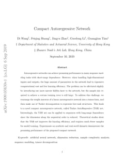 Compact Autoregressive Network