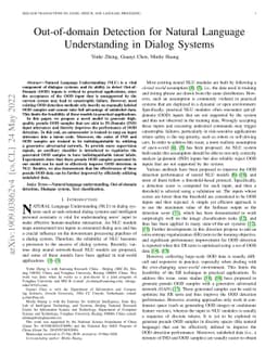 Out-of-domain Detection for Natural Language Understanding in Dialog
  Systems