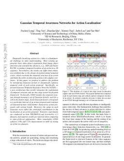 Gaussian Temporal Awareness Networks for Action Localization