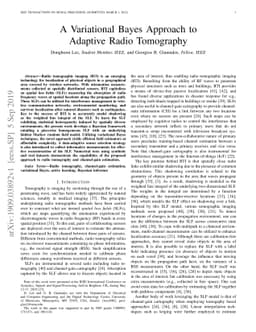 A Variational Bayes Approach to Adaptive Radio Tomography