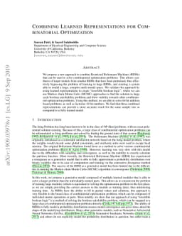Combining Learned Representations for Combinatorial Optimization