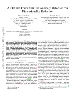 A Flexible Framework for Anomaly Detection via Dimensionality Reduction