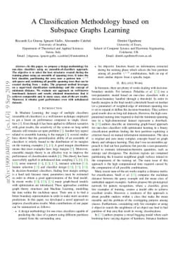 A Classification Methodology based on Subspace Graphs Learning