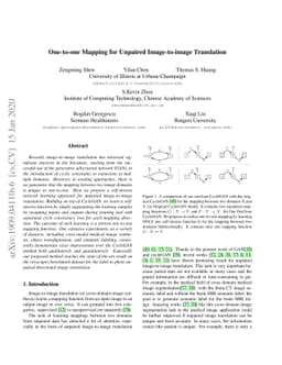 One-to-one Mapping for Unpaired Image-to-image Translation