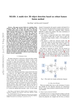 MLOD: A multi-view 3D object detection based on robust feature fusion
  method