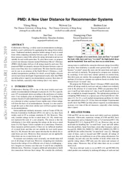 PMD: An Optimal Transportation-based User Distance for Recommender
  Systems