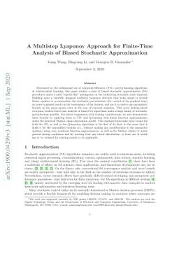 A Multistep Lyapunov Approach for Finite-Time Analysis of Biased
  Stochastic Approximation