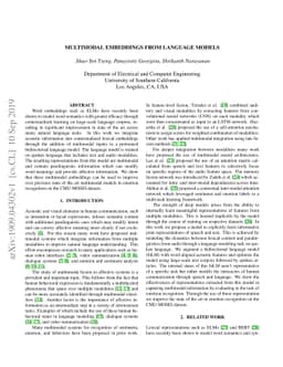 Multimodal Embeddings from Language Models