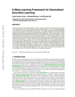 A Meta-Learning Framework for Generalized Zero-Shot Learning