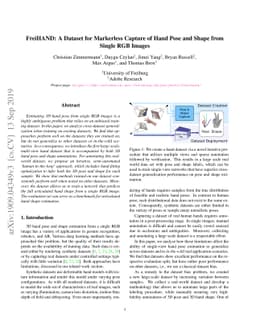 FreiHAND: A Dataset for Markerless Capture of Hand Pose and Shape from
  Single RGB Images