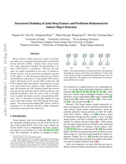 Structured Modeling of Joint Deep Feature and Prediction Refinement for
  Salient Object Detection