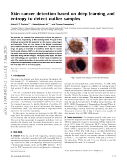 Skin cancer detection based on deep learning and entropy to detect
  outlier samples