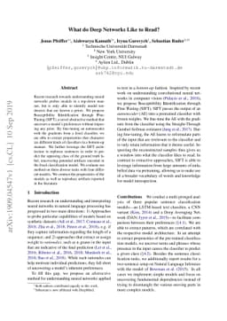 What do Deep Networks Like to Read?