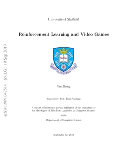 Reinforcement Learning and Video Games