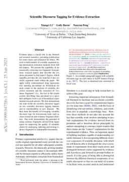 Scientific Discourse Tagging for Evidence Extraction