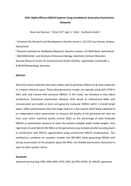 GEN: Highly Efficient SMILES Explorer Using Autodidactic Generative
  Examination Networks