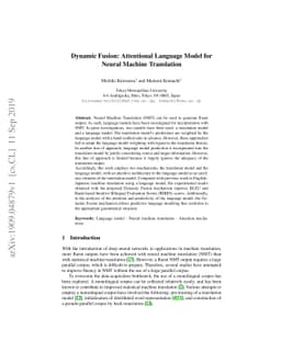Dynamic Fusion: Attentional Language Model for Neural Machine
  Translation