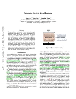 Automated Spectral Kernel Learning