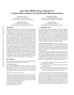 How Does BERT Answer Questions? A Layer-Wise Analysis of Transformer
  Representations