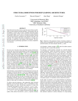 Structural Robustness for Deep Learning Architectures