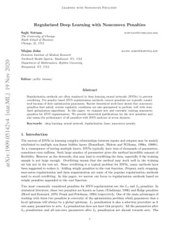Regularized deep learning with nonconvex penalties