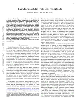 Goodness-of-fit tests on manifolds