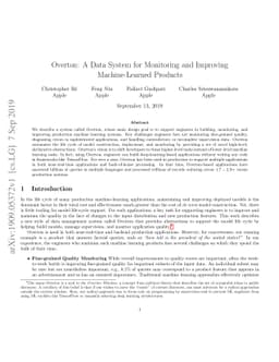 Overton: A Data System for Monitoring and Improving Machine-Learned
  Products