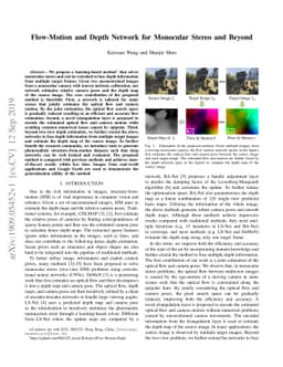 Flow-Motion and Depth Network for Monocular Stereo and Beyond
