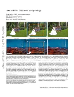 3D Ken Burns Effect from a Single Image