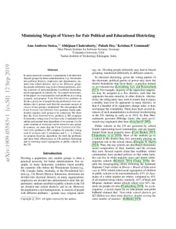 Minimizing Margin of Victory for Fair Political and Educational
  Districting